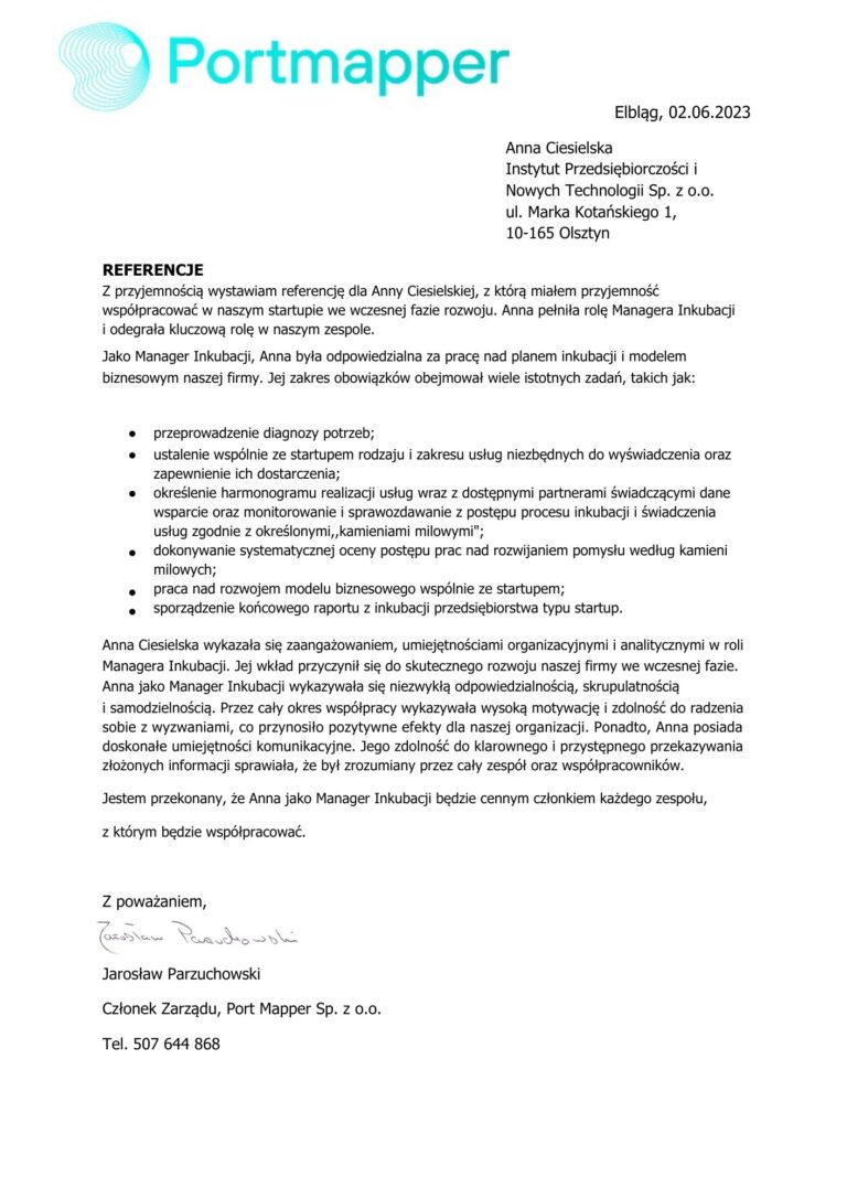 referencje - Anna Ciesielska_PortMapper (1).pdf